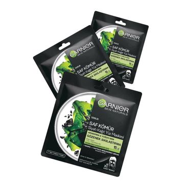 Garnier Siyah Yosunlu Gözenek Sıkılaştırıcı Kağıt 3'lü Yüz Maskesi Set