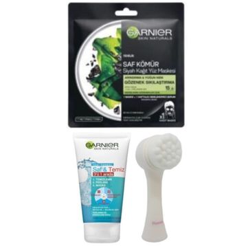 Garnier Siyah Yosunlu Gözenek Sıkılaştırıcı Kağıt 3'lü Yüz Maskesi Set