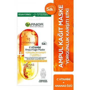 Garnier Skin Naturals C Vitamini Ampul Kağıt Maske