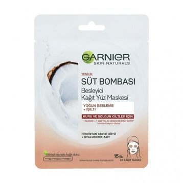 Garnier Süt Bombası Besleyici Hindistan Cevizi Özlü Kağıt Yüz Maskesi