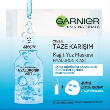 Garnier Taze Karışım Kağıt Hyaluronik Yüz Maskesi