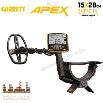 Garrett Ace Apex Basic Viper Başlıklı 15x28 cm Dedektör