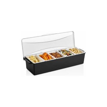 GastroPlast 5 Bölmeli Kapaklı Bar Konteyner