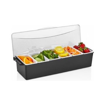 GastroPlast 6 Bölmeli Kapaklı Bar Konteyner