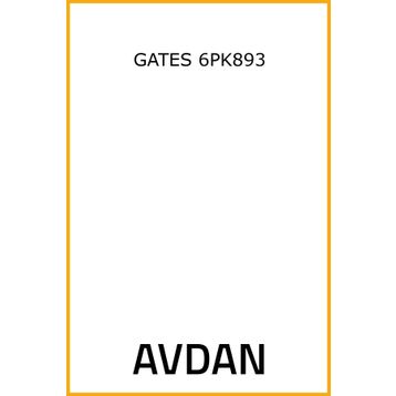 Gates 6PK893 Kanallı Kayış