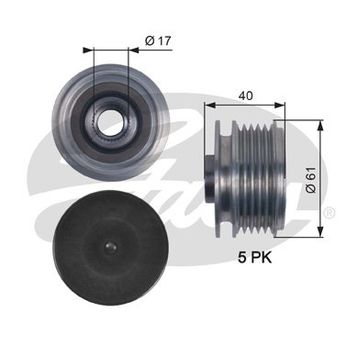 Gates OAP7117 Alternatör Kasnağı