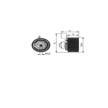 Gates T43014 Eksantrik Gergi Rulmanı