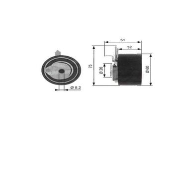 Gates T43014 Eksantrik Gergi Rulmanı