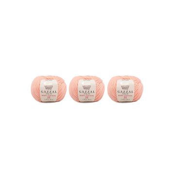Gazzal 3412 Baby Cotton 25 gr 3'lü El Örgü İpi
