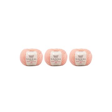 Gazzal 3412 Baby Cotton 25 gr 3'lü El Örgü İpi