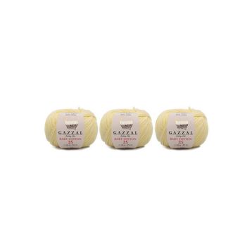Gazzal 3413 Baby Cotton 25 gr 3'lü El Örgü İpi
