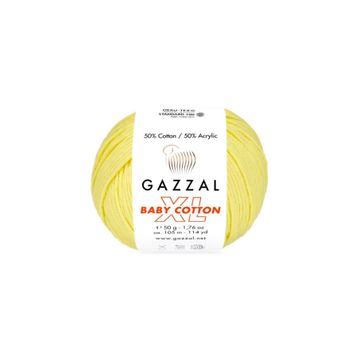 Gazzal 3413 Sarı Baby Cotton Xl El Örgü İpi