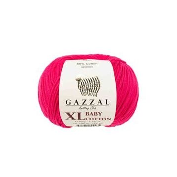 Gazzal 3415 Baby Cotton Xl El Örgü İpi Fuşya