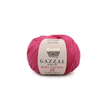 Gazzal 3415 Baby Cotton Xl El Örgü İpi Fuşya