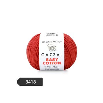 Gazzal 3418 Kırmızı Baby Cotton El Örgü Ipi