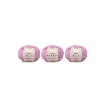 Gazzal 3422 Baby Cotton 25 gr 3'lü El Örgü İpi