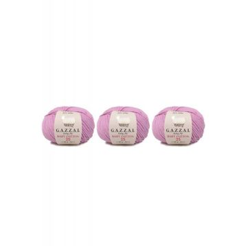 Gazzal 3422 Baby Cotton 25 gr 3'lü El Örgü İpi