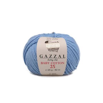 Gazzal 3423 Açık Mavi Baby Cotton El Örgü Ipi