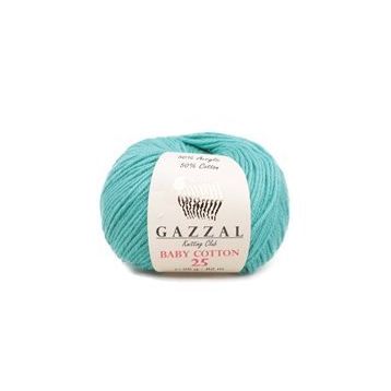 Gazzal 3426 Turkuaz Baby Cotton 25 El Örgü İpi