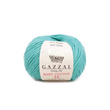 Gazzal 3426 Turkuaz Baby Cotton 25 El Örgü İpi