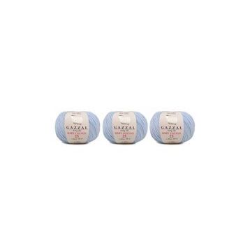 Gazzal 3429 Baby Cotton 25 gr 3'lü El Örgü İpi