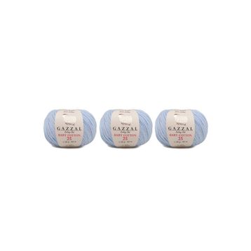 Gazzal 3429 Baby Cotton 25 gr 3'lü El Örgü İpi