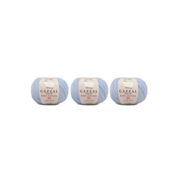Gazzal 3429 Baby Cotton 25 gr 3'lü El Örgü İpi