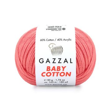 Gazzal 3435 Pembe Baby Cotton Xl El Örgü Ipi
