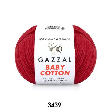 Gazzal 3439 Kırmızı Baby Cotton El Örgü İpi