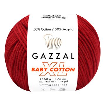 Gazzal 3443 Kırmızı Baby Cotton El Örgü Ipi