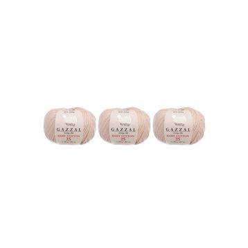 Gazzal 3445 Baby Cotton 25 gr 3'lü El Örgü İpi