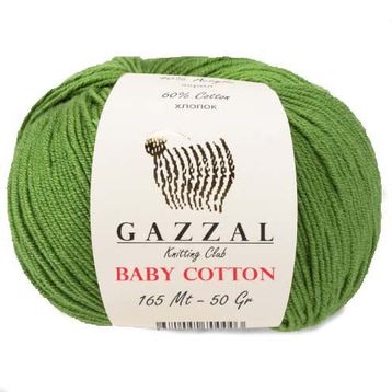 Gazzal 3449 Yeşil Baby Cotton El Örgü Ipi