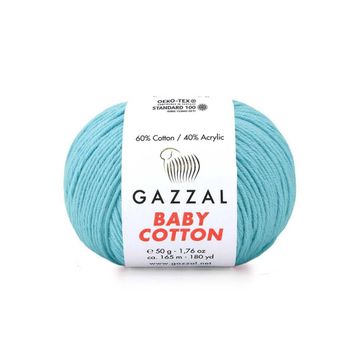 Gazzal 3451 Mavi Baby Cotton El Örgü İpi