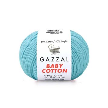 Gazzal 3451 Mavi Baby Cotton El Örgü İpi