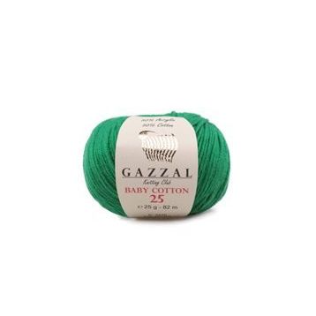 Gazzal 3456 Baby Cotton 25 El Örgü İpi Yeşil