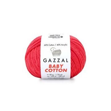 Gazzal 3458 Nar Çiçeği Baby Cotton El Örgü Ipi