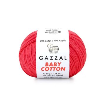 Gazzal 3458 Nar Çiçeği Baby Cotton El Örgü Ipi
