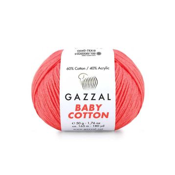 Gazzal 3460 Pembe Baby Cotton El Örgü İpi