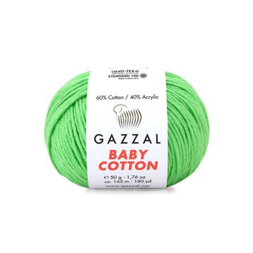 Gazzal 3466 Yeşil Baby Cotton El Örgü İpi