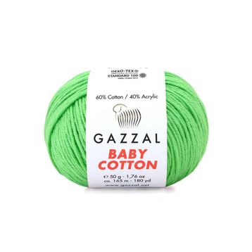 Gazzal 3466 Yeşil Baby Cotton El Örgü İpi