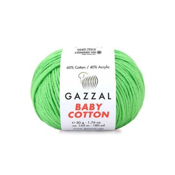 Gazzal 3466 Yeşil Baby Cotton El Örgü İpi
