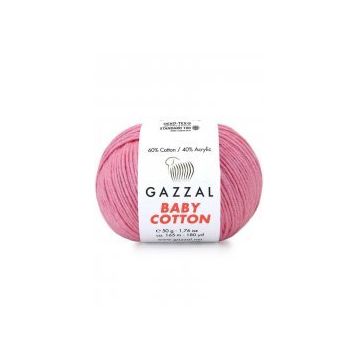 Gazzal 3468 Pembe Baby Cotton El Örgü İpi