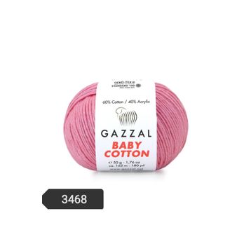 Gazzal 3468 Pembe Baby Cotton El Örgü İpi