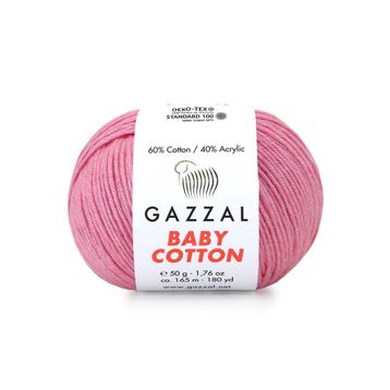 Gazzal 3468 Pembe Baby Cotton El Örgü İpi