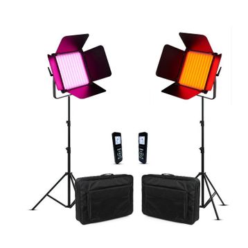 GDX CF-1500R Rgb 2'li Rgb Led Video Işık Seti
