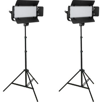 GDX CF-300C Bicolor Mobil 2'li Sürekli Video Panel LED Işık Seti