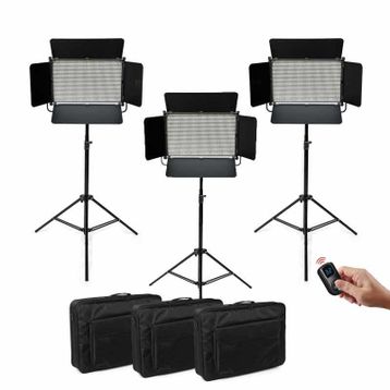 GDX Cf-Led 2020 W 3'lü Sürekli Video Panel LED Işık Seti