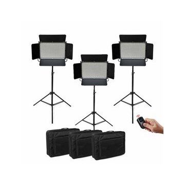 GDX Cf-Led 2020 W 3'lü Sürekli Video Panel LED Işık Seti