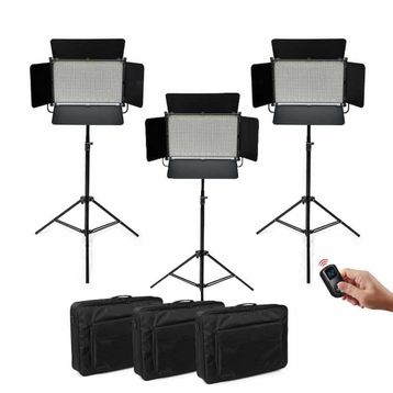 GDX Cf-Led 2020 W 3'lü Sürekli Video Panel LED Işık Seti