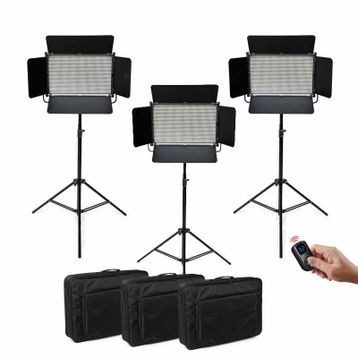GDX Cf-Led 2020 W 3'lü Sürekli Video Panel LED Işık Seti